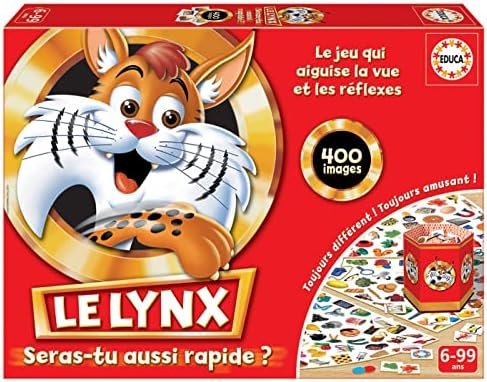 Educa - Le Lynx 400 Images | Jeu De Société | Renforce la Mémoire Visuelle et Les Réflexes | Jeux Famille et Enfants dès 6 Ans (16042)
