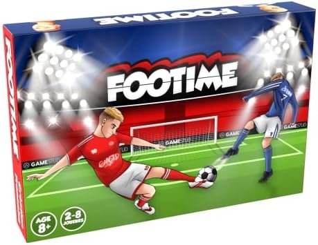 FOOTIME - Jeu de Société de Football - Vivez Un Match en Famille et Entre Amis ! Amusant et Familial - 2 à 8 Joueurs - Idée Cadeau pour Enfants et Adultes - Dès 8 Ans