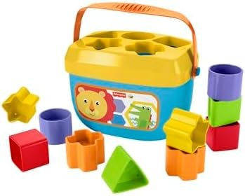 Fisher-Price Mon Trieur de Formes jouet bébé, boite avec 10 blocs, pour apprendre à trier et à empiler, couleurs vives, 6 mois et plus, FFC84