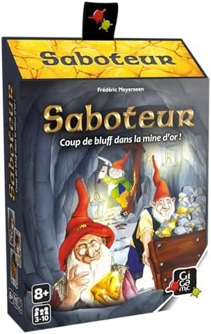 GIGAMIC - AMSABO - Jeu de Carte - 8 ans to 99 ans- Saboteur Noir