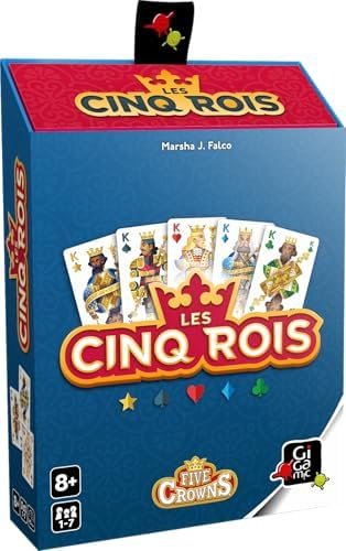 Gigamic - LES CINQ ROIS - Le jeu de cartes inspiré du Rami et connu dans le monde entier qui séduira les joueurs occasionnels et passionnés - De 1 à 7 joueurs - A partir de 8 ans.
