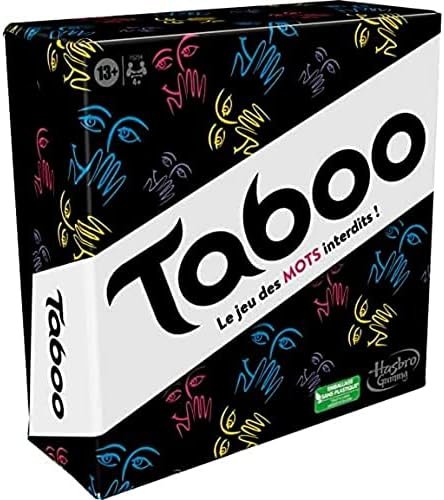 Hasbro Gaming Jeu Taboo Classique, Jeu de Mots à Deviner, Jeu de Groupe pour Ados et Adultes, dès 13 Ans, Jeu de société pour 4 Joueurs et Plus, pour Les Soirées de Jeux
