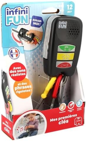 Infini Fun - Mes premières clés - Jouet d'imitation Multi-Apprentissage - Jouet éducatif électronique - pour bébé et Enfant dès 12 Mois