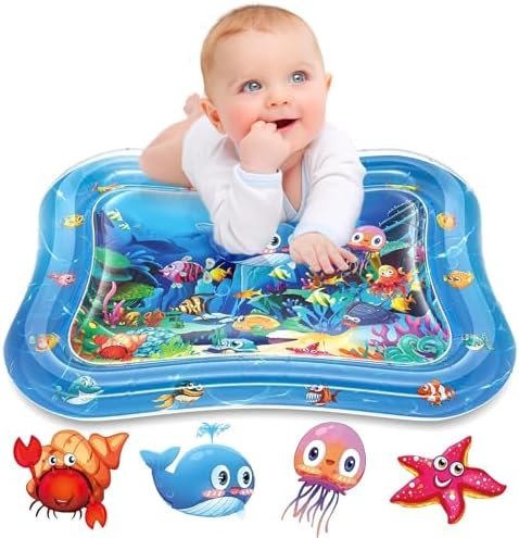 Infinno Gonflable Tummy Time Mat Tapis de jeu d'eau pour bébé de qualité supérieure pour bébés et tout-petits Jouets pour bébé de 3 6 9 mois