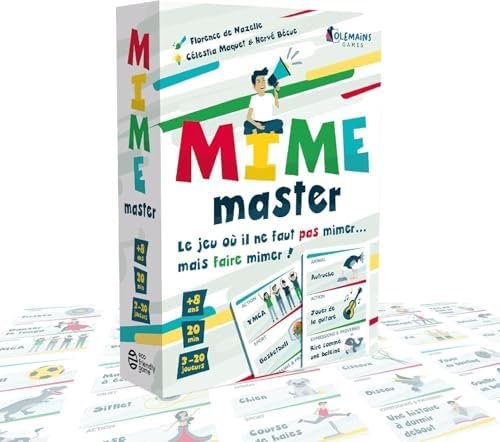 Jeu de Société et d'Ambiance - Le Jeu de Mime Réinventé - 8 Ans et Plus - 3 à 20 Joueurs - Fous Rires en Famille et Entre Amis - Olémains Games