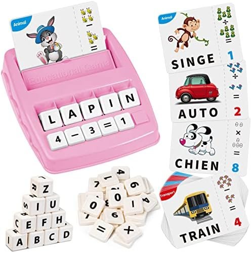 Joozmui Jouet Educatif Fille - Cadeau Garçon - Apprendre a Lire - Jeux de Societe Enfant 3-8 Ans Française Lettre