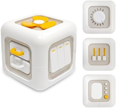 Jouets Bébé 1 an Cube d'Activité 6 en 1 pour Garçons et Filles, Sensoriels Montessori Jouets Enfant, Jouets de Voyage pour de 1 à 3 Ans, Jeux Bébé Cadeaux 12 à 18 Mois