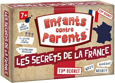 KANGUR Enfants Contre Parents – Les Secrets de la France | Jeu de Cartes Quiz Famille Éducatif | 52 Cartes 156 Questions | Jeu de Société 7+
