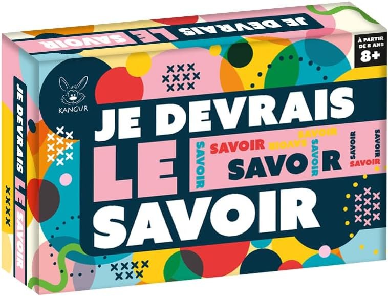 KANGUR Jeux de Société Je Devrais Le Savoir Jeu de Plateau Familial pour Enfants et Adultes Quiz Jeu de Cartes