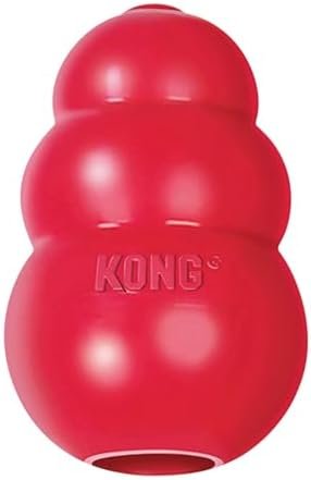 KONG Classic - Jouet à Remplir - Jouet à Mâcher pour Chiens - Peut être Rempli de Friandises - Caoutchouc Naturel Résistant - pour Chiens Grande