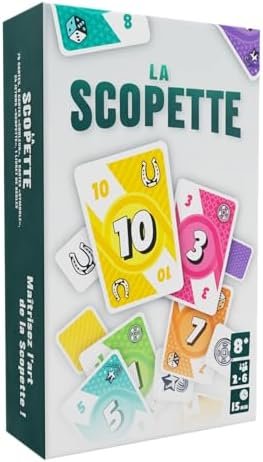 LA SCOPETTE - Jeu de Société, Jeux de Carte Rapide et Stratégique, Variante Italienne de la Scopa, Jeu Tactique 2 à 6 Joueurs, Parties de 15 min Conçu en France, Ideal comme Idée Cadeau Anniversaire