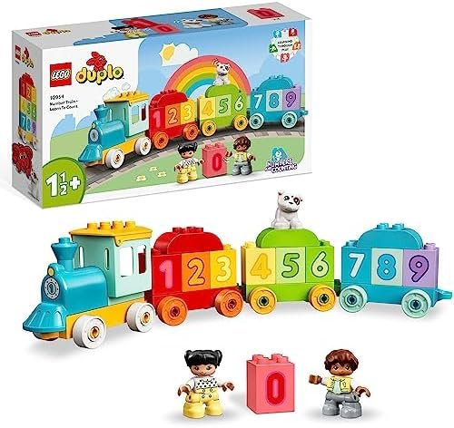 LEGO 10954 Duplo Le Train des Chiffres - Apprendre à Compter, Jouet d’Apprentissage, Jeu Éducatif, Ludique, avec Briques, pour Bébé 18 Mois, Cadeau