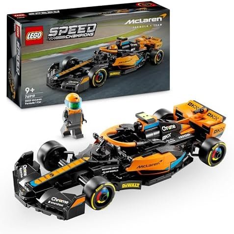 LEGO Speed Champions La Voiture de Course de Formule 1 McLaren 2023, Véhicule Jouet pour Enfants dès 9 Ans Qui Aiment Le Jeu en Autonomie, Set de Construction, Décoration Chambre, Idée Cadeau 76919