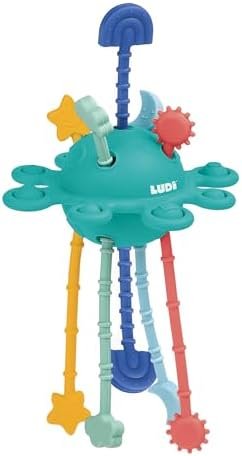LUDI - Zippy Toy - Jouet De Stimulation Multisensorielle - Différentes Textures - Ergonomique - Matière Souple - Dès 10 Mois - Soulage La Poussée Dentaire - Dextérité Et Motricité - 14x21x14 cm