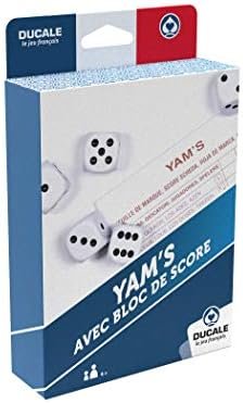 La Ducale – Jeu de Yam’s – 5 dés et Bloc de Score Yam’s – Jeu de Voyage Traditionnel, Aléatoire