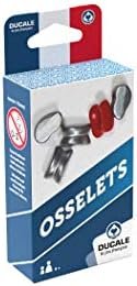 La Ducale – Jeu d’osselets en métal – Lot de 5 osselets - Jeu Traditionnel – Jeu de Voyage - Jeu d'adresse et de rapidité, Gris,Rouge