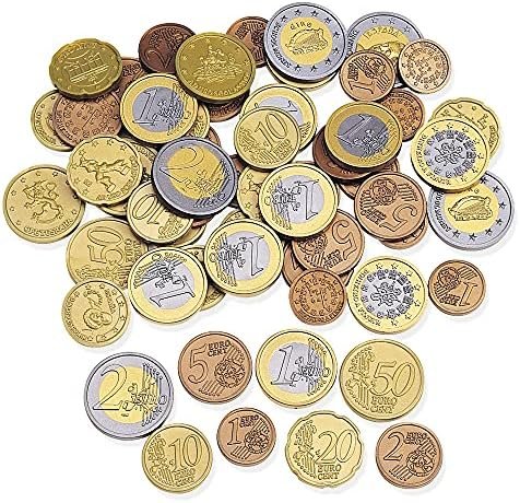 Learning Ressources Kit de pièces en Euros (Jeu de 100), Monnaie factice, Billet factices, Caisse enregistreuse Enfants, Maternelle ressources, marchande Enfants, Montessori Spielzeug AB 3 Jahre