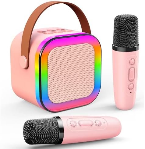 Micro Karaoke Enfant, Cadeau Fille 3-12 Ans Anniversaire Jouet Fille 3-12 Ans Micro Enfant Cadeau Enfant Micro sans Fil Karaoke Jouet Garcon 3-12 Ans