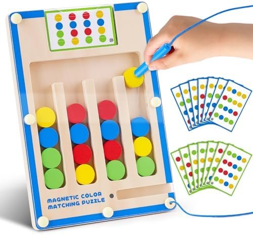 Montessori Jouet Bois Labyrinthe Magnetique pour Garçon Fille - Enfant Educatif Cadeau