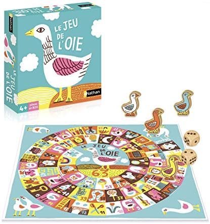 Nathan jeu de l'oie, Bois, Multicolore, L, 2 à 4 joueurs