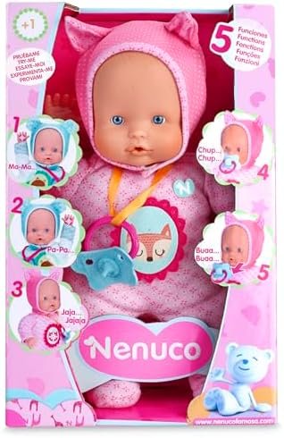 Nenuco - Poupon avec 5 Fonctions, Rose (Famosa 700014781)