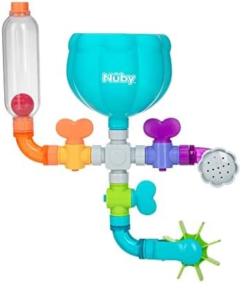 Nuby Wacky Waterworks – Jouet de Bain avec Ventouse - Développement Cognitif pour Les Enfants - Jouet d’Eau interactif - Amusant et éducatif - 3 Plus Ans