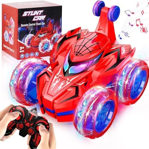 Ophy Voiture télécommandée Truck Jouet de 3 4 5 6 7 8 Ans, Voiture RC Tout Terrain avec Musique, Lumières LED, Cadeaux Jouets pour Garçons Filles