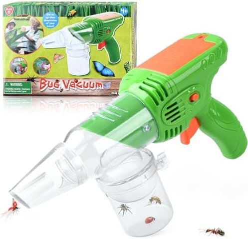 PLAY Attrape Insecte pour Enfants, Aspirateur Insecte avec Loupes pour Enfants, Attrape Araignée avec Aspiration Super Puissante, Exterieur Jouets Cadeaux pour Enfants de 3+ Ans