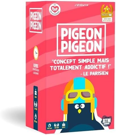Pigeon Pigeon - Jeu de Société Ambiance, Bluff, créativité, soirée - de 2 à 10 Joueurs - Jeu fabriqué en Europe