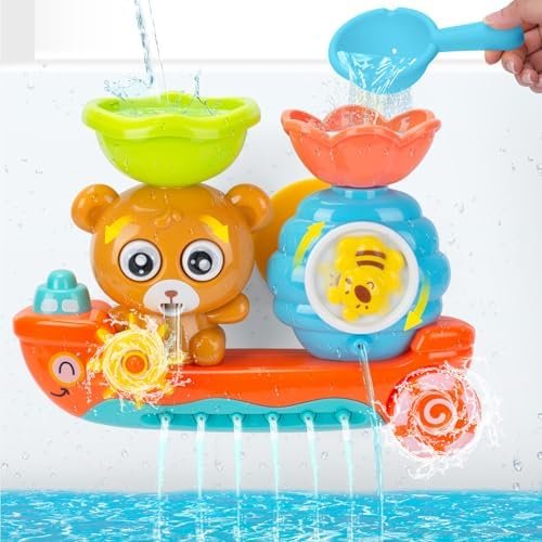 RILSO Jouet de Bain 1 2 3 An,Jouet Bain BéBé 1 An,Jouet Bain Enfant 1 2 3 An,Jeux Bain Bebe 1 2 3 An,Cadeau Garcon Fille 1-12 An,Jouet Enfant 1-3 An,Jouet de Bain Pour Bebe,Jouet Bain Bebe 6-12-18Mois
