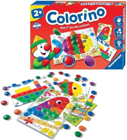Ravensburger - Jeu Educatif - Colorino - Jeu d'apprentissage des Couleurs et Manipulation - Motricité et créativité - A partir de 2 Ans - 24011 - Version française