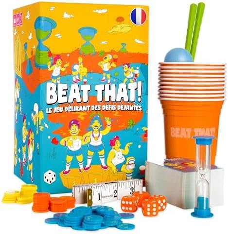 SAVANA Beat That - Le Jeu Délirant des Défis Déjantés - dès 8 Ans - Coffret de 160 Défis à Relever en Famille ou Entre Amis - Jeu de Société de 2 à 8 Joueurs