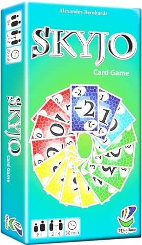 SKYJO, de Magilano - Le Tout Nouveau Jeu de Cartes/de société pour Les Petits et Les Grands pour se divertir et Passer des soirées Amusantes avec des Amis et en Famille