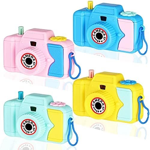 Steemjoey 4 Pièces Appareil Photo pour Enfant, Kaleidoscope Caméra Jouets pour Enfants, Caméra Jouet pour 3-12 Ans Filles & Garçons Cadeau Enfant de Noël Nouvel an Jouets