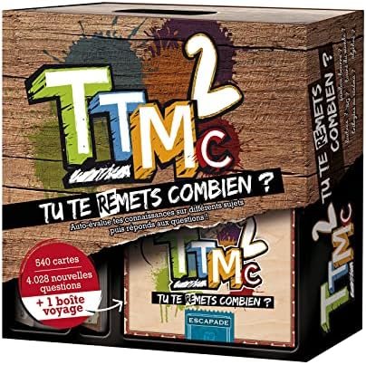 TTMC2 - Tu Te (RE) Mets Combien ? - Jeu de société - Ambiance - Quiz Culture générale - Jeu de Plateau, Noir