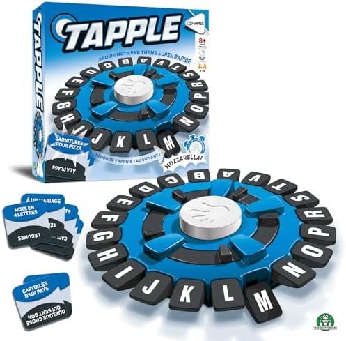 Tapple, Jeu de Mots électronique, Rapidité et réflexion, 2 à 8 Joueurs, pour Les Enfants à partir de 8 Ans, TAP01