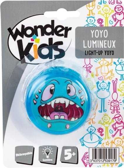 Wonder Kids Yoyo Lumineux, Jouet Amusant avec Lumière, 5+ Ans, Bleu