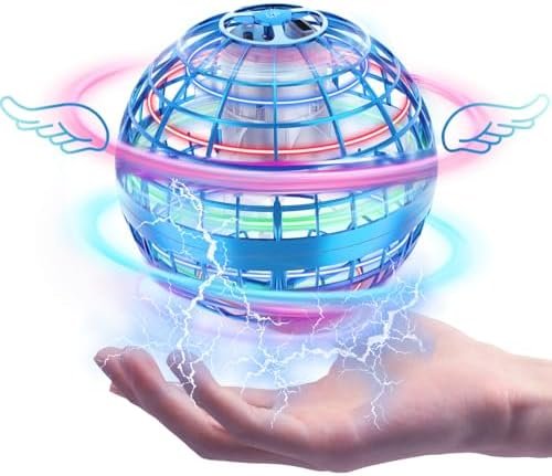 Zookao Nouveau hand Flying Spinner Boule Volante Lumineuse Magique Mini Drone, Cadeau Noel Jouet Garcon Fille Enfant 6-18 Ans, Flying Boomerang Ball 2023 Jeux Extérieur Intérieur