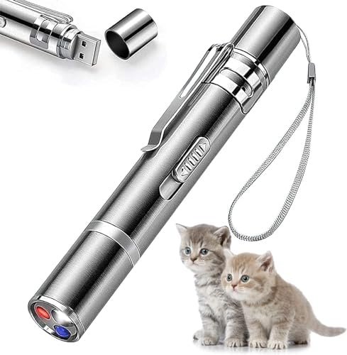 beseloa Jouets Interactifs pour Chats Et Chiens, Jouet pour Chat avec LED, Intelligence éLectrique Jouets Chats pour Les Exercices de Formation, Rechargeable par USB