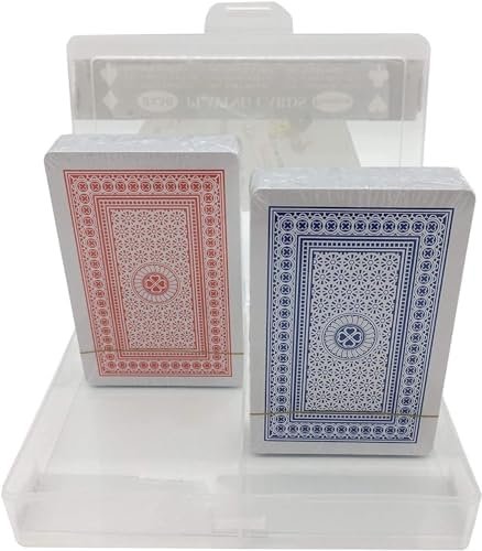 najayco Lot de 2 paquet de cartes Rouge et Bleu - Jeux de Cartes - Playing Cards - Idéal pour Pocker et jeux de société