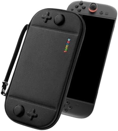 tomtoc Étui pour Nintendo Switch 2 (2025), Housse Rigide de Protection intégrale avec 12 Cartouches de Jeux, Slim Pochette Transport Boîtier Voyage für Switch 2 Console avec Brevet Original, Noir