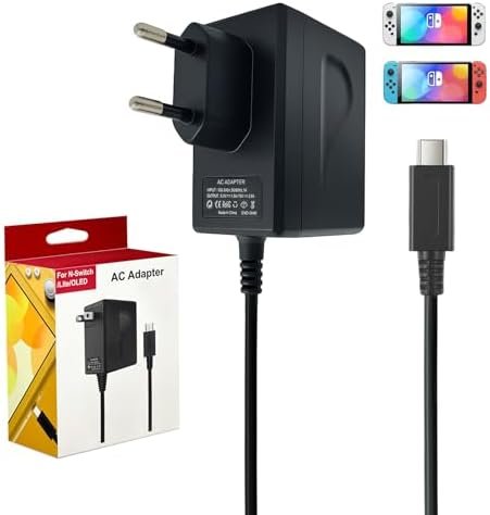 45W Switch Charger - Fast Charge Power Adapter for Switch/OLED/Lite/Pro Controller - Compatible with TV Mode with 1.5 m Cable
