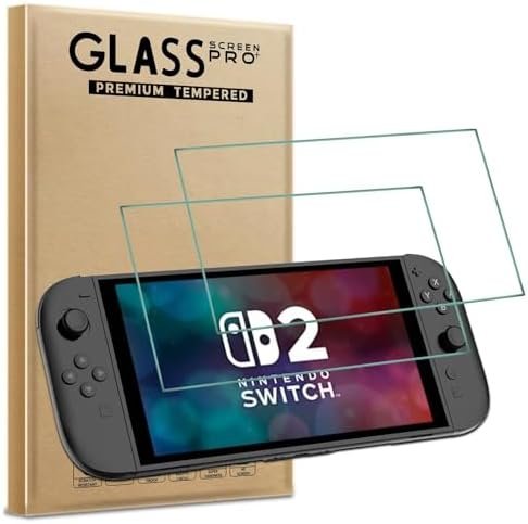 AOKUMA Tempered Glass Nintendo Switch 2 Model 2025, [2 Pack] Screen Protector for Nintendo Switch 2 [0.26mm] [Extremely Scratch Resistant] [High Definition] [Easy to Install]