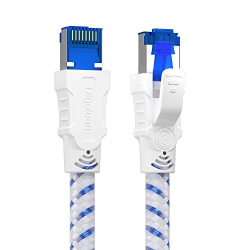 Cat 8 Ethernet Cable, RJ45 1m 2m 3m 5m 10m 20m 30m Network Cable, Cat8 40Gbps 2000MHz Gigabit S/FTP Nylon Internet Lan Cable for PS5, Router, TVs, Xobx, Faster than Cat 6/Cat 7(1) .2 m)