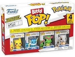 Funko Bitty Pop! Pokemon – Pikachu – 4 Packet A Mystery Mini Figurine in Surprise – 2.2 cm Collectable – Stackable Shelf Included