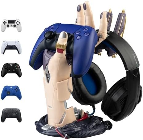 Grupo Erik Cyberpunk Controller Holder | Gamer Headset Holder | Gaming Accessories Merchandise | Gaming Decoration | 16 x 20 x 27.5 cm