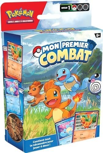 JCC Pokémon : Mon premier combat – Salamèche et Carapuce (kit de lancement contenant 2 mini-decks prêts à l’emploi et des accessoires)