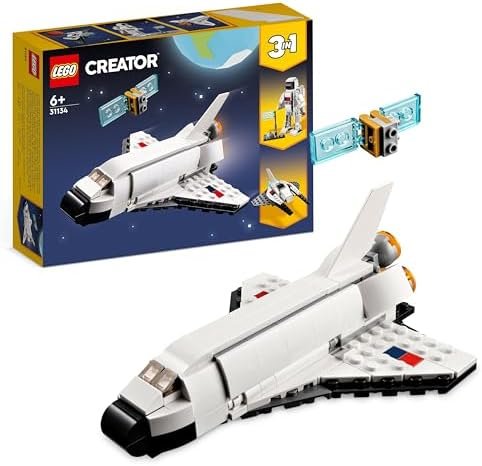 LEGO 31134 Creator 3-in-1 Space Shuttle Toy Space Shuttle Astronaut Figure for Kids Boys Girls Age 6+ Gift Idea