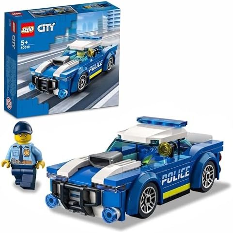 LEGO 60312 City La Voiture de Police, Jouet pour Enfants dès 5 ans avec Minifigure Officier, Idée de Cadeau, Série Aventures