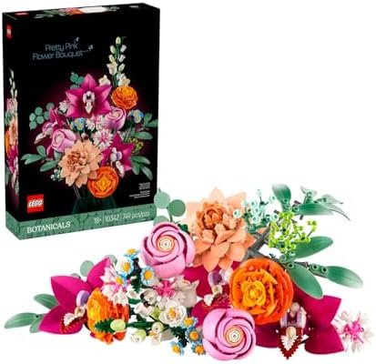 LEGO Botanicals Le Joli Bouquet of Roses - Adult Building Set - Artificial Plants for Floral Decoration - Bouquet of Daisies, Roses, Elderberry and Eucalyptus 10342
